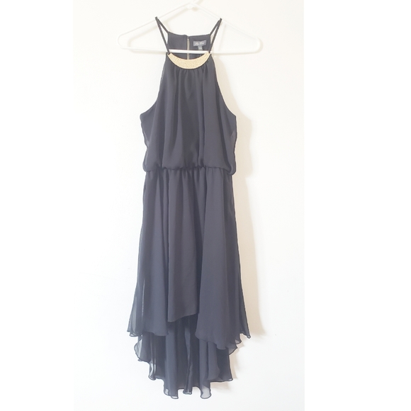 Black Chiffon Dress - Picture 1 of 5